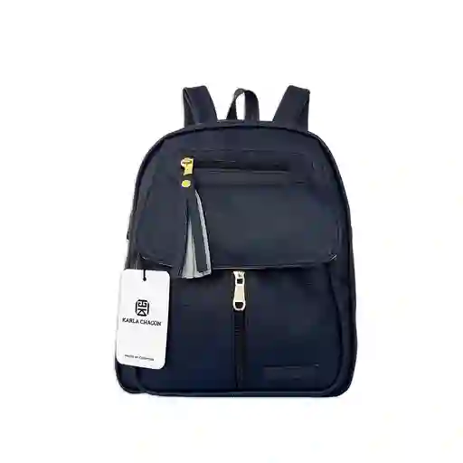 Morral Bolso Mochila De Mujer Dama Unicolor Karla Chacon Fabi Azul
