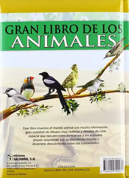 Libro Para Niños El Gran Libro De Los Animales Niñas