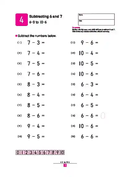 Kumon Libro Matemáticas Restas Para Niños Niñas