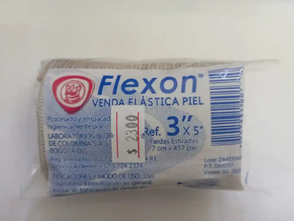 Venda Elastica Flexon Color Piel 3*5 Yd