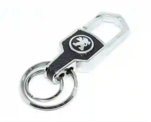 Llavero De Lujo Carro Zamak Y Cuero Emblema Peugeot