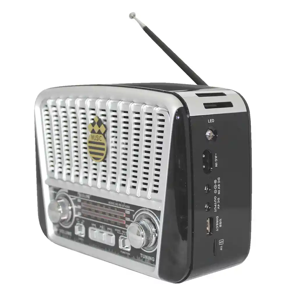 Radio Parlante Am Fm Portatil Recargable Con Bluetooth Y Usb