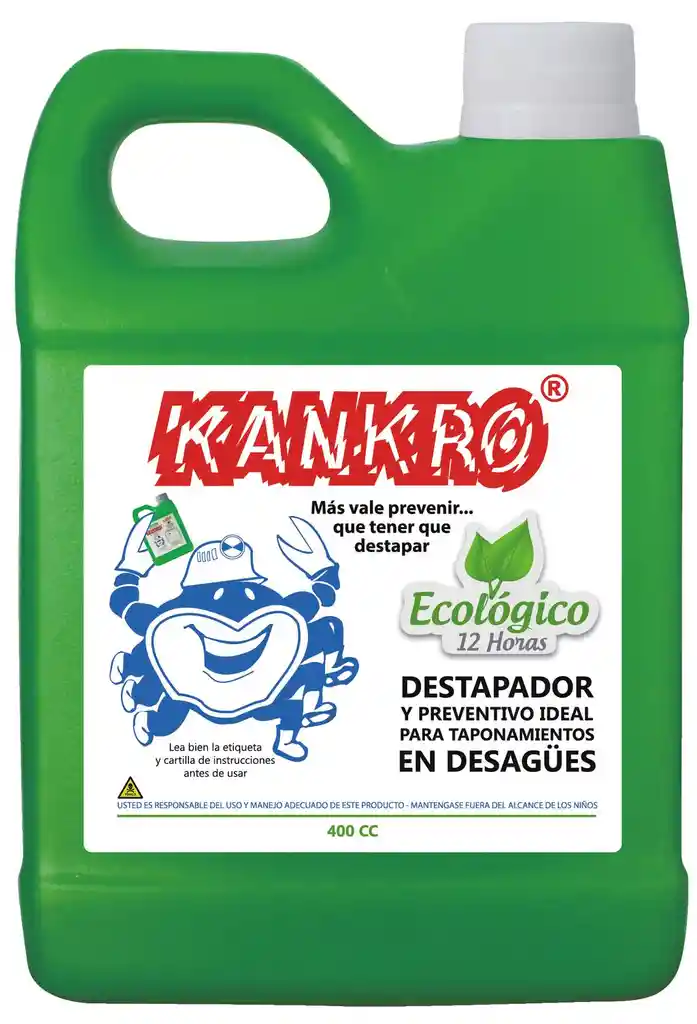 Kankro Ecologico Destapa Cañerias 400cc