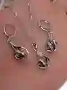 Juego Joyeria De Plata 925, Aretes Con Cadena Y Dije, Regalo Perfecto