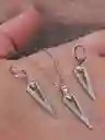 Juego Joyeria De Plata 925, Aretes Con Cadena Y Dije, Regalo Perfecto