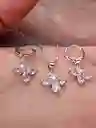 Juego Joyeria De Plata 925, Aretes Con Cadena Y Dije, Regalo Perfecto