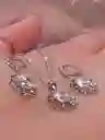 Juego Joyeria De Plata 925, Aretes Con Cadena Y Dije, Regalo Perfecto