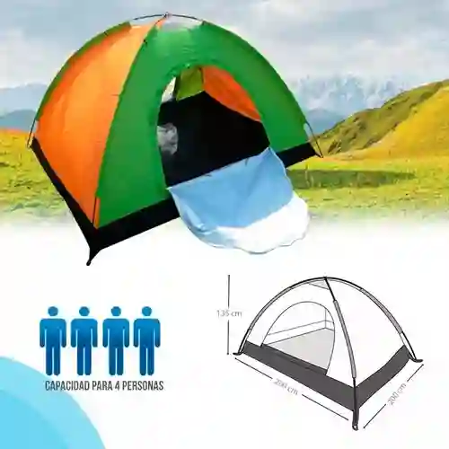 Camping X4 Personas 200x200x135cm