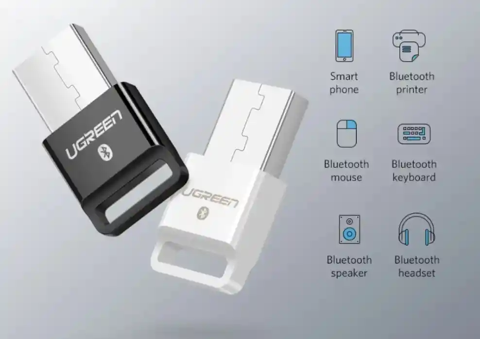 Adaptador Usb Bluetooth Ugreen 20m Receptor Dongle Pc