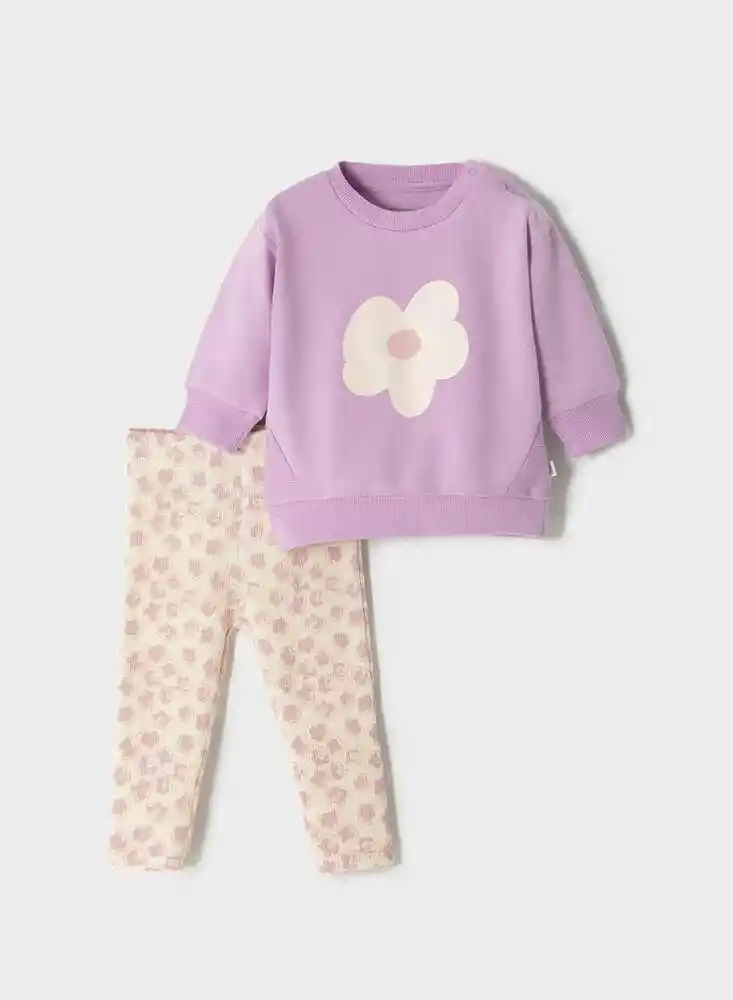 Conjunto Conjunto 3/6 Meses-lila/est