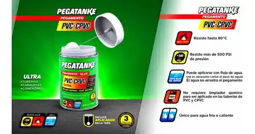 Pegante Pvc Cpvc En Humedo Pegatanke 1/32 Galon