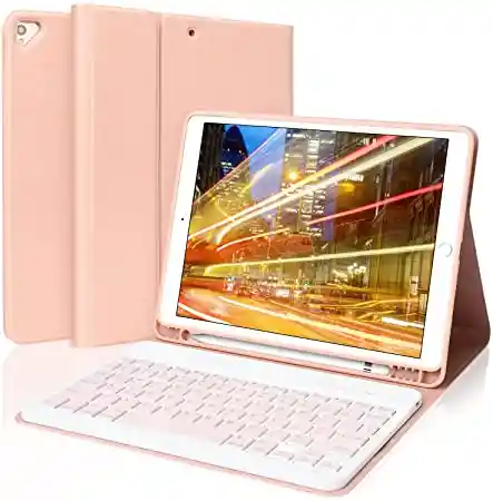 Estuche Con Teclado Inalambrico + Espacio Para Péncil Para Ipad 9.7 2018/2017