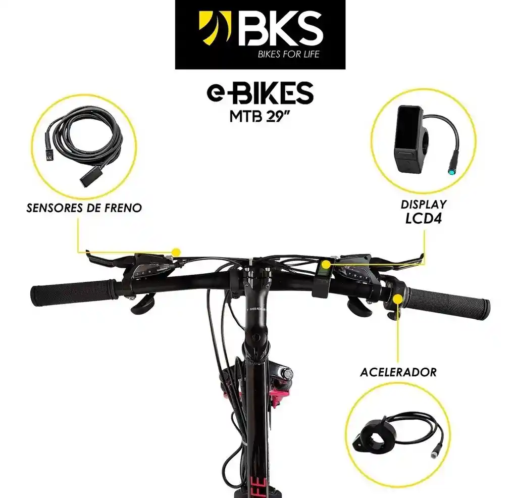 Convertidor Para Bicicleta Eléctrica Bks Mtb 29 48v 500w