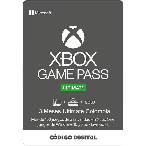 Xbox Game Pass Ultimate 3 Meses Region Colombia