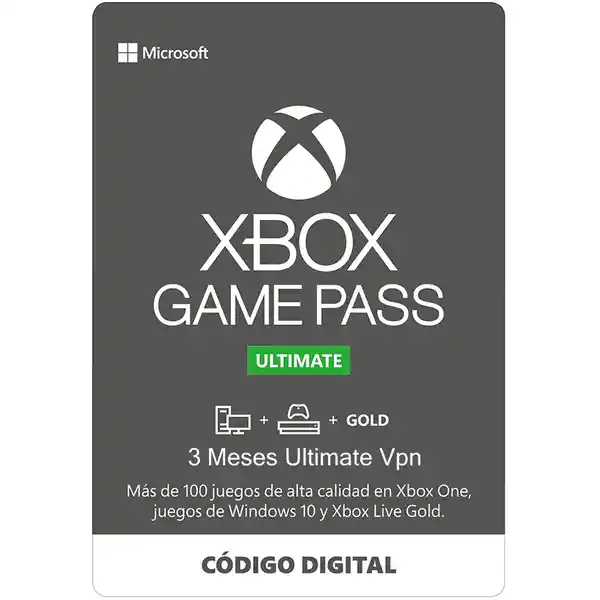 Xbox Game Pass Ultimate 3 Meses Vpn