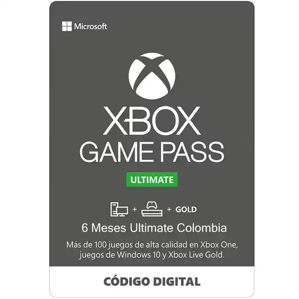 Xbox Game Pass Ultimate 6 Meses Region Colombia