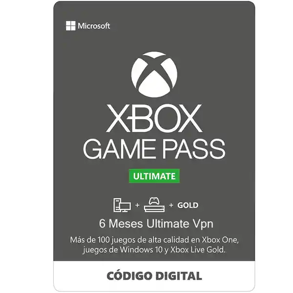 Xbox Game Pass Ultimate 6 Meses Vpn