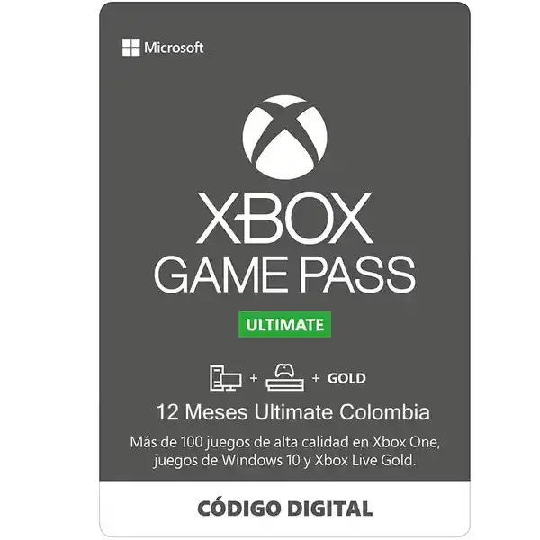 Xbox Game Pass Ultimate 12 Meses Region Colombia