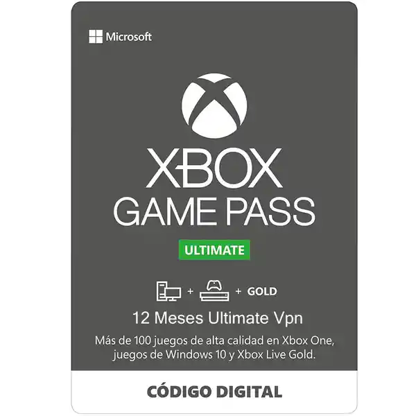 Xbox Game Pass Ultimate 12 Meses Vpn