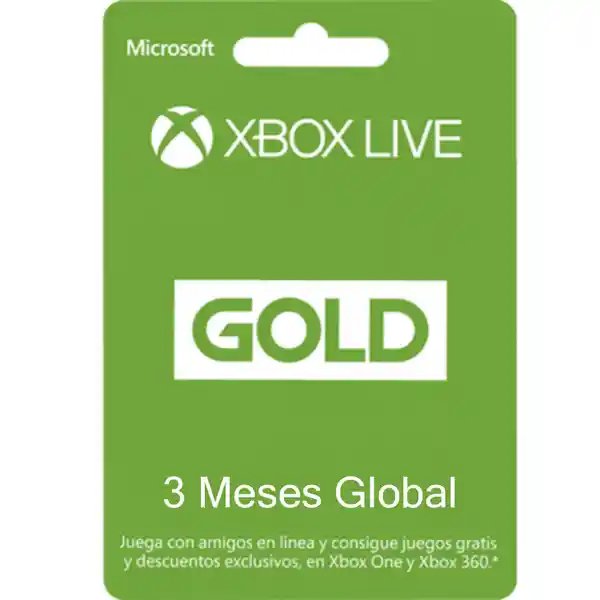 Xbox Live Gold 3 Meses Region Global