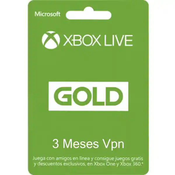 Xbox Live Gold 3 Meses Vpn