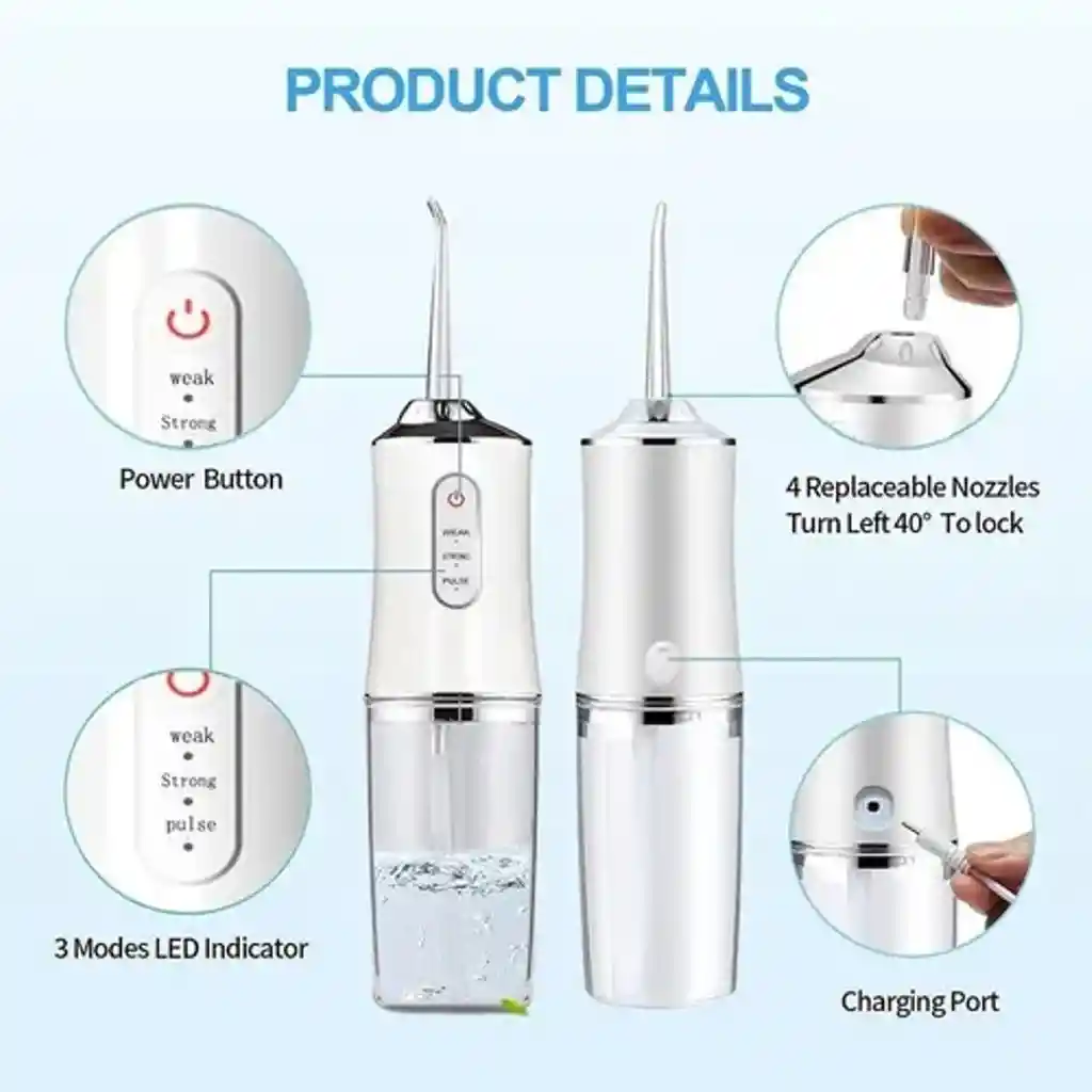 Irrigador Oral Dental Recargable