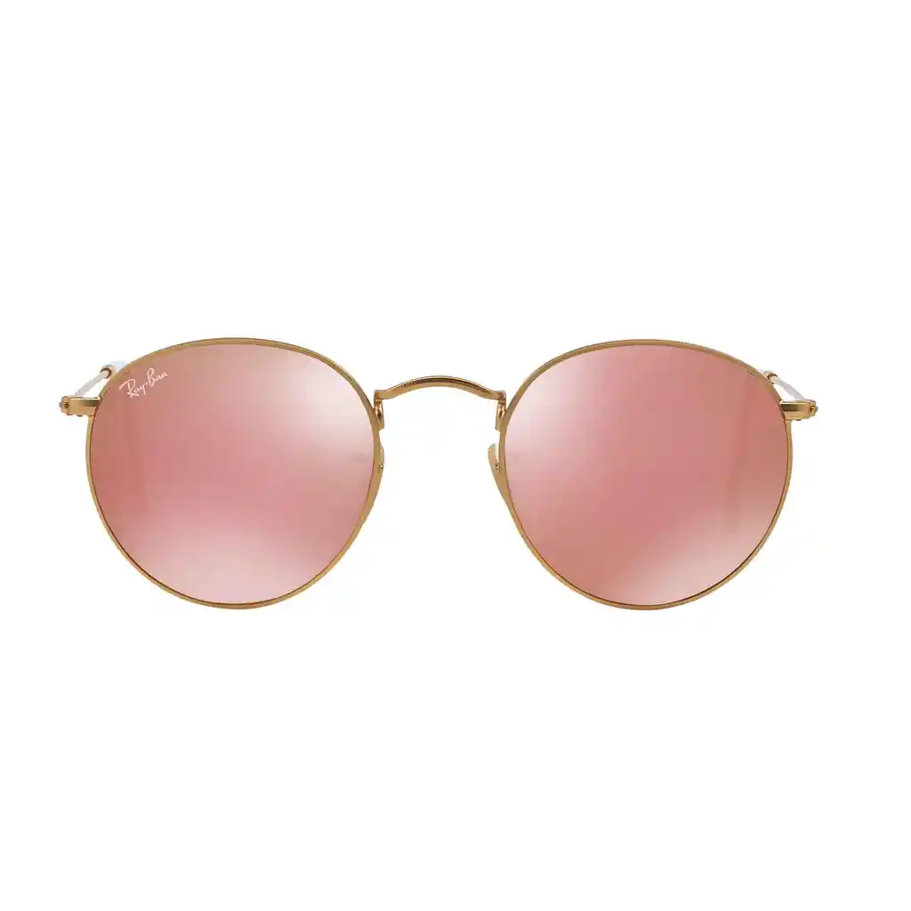  Gafas De Sol Ray-Ban Round Rb3447 112 Z2 Espejo Rosa Originales 