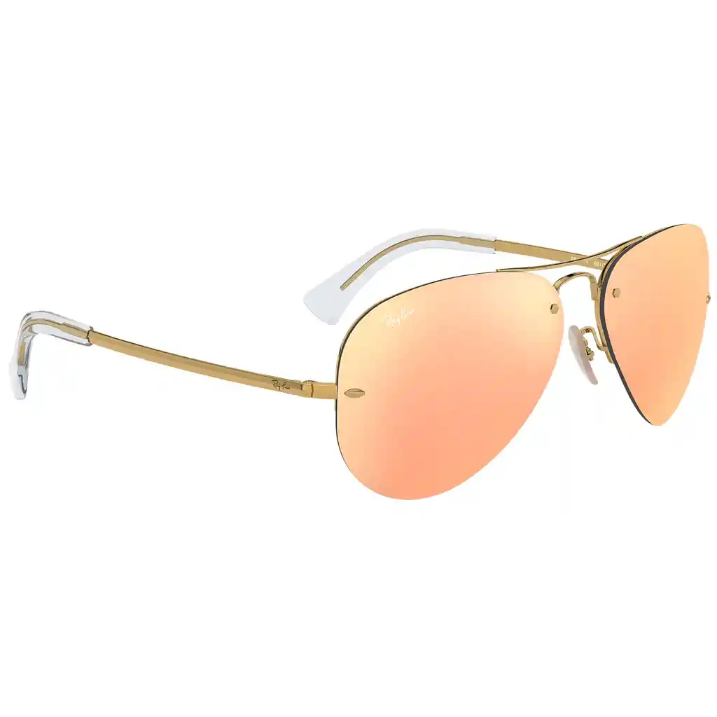  Gafas De Sol Ray-Ban Piloto Aviador Rb3449 001 2Y Espejo Rosa Originales 