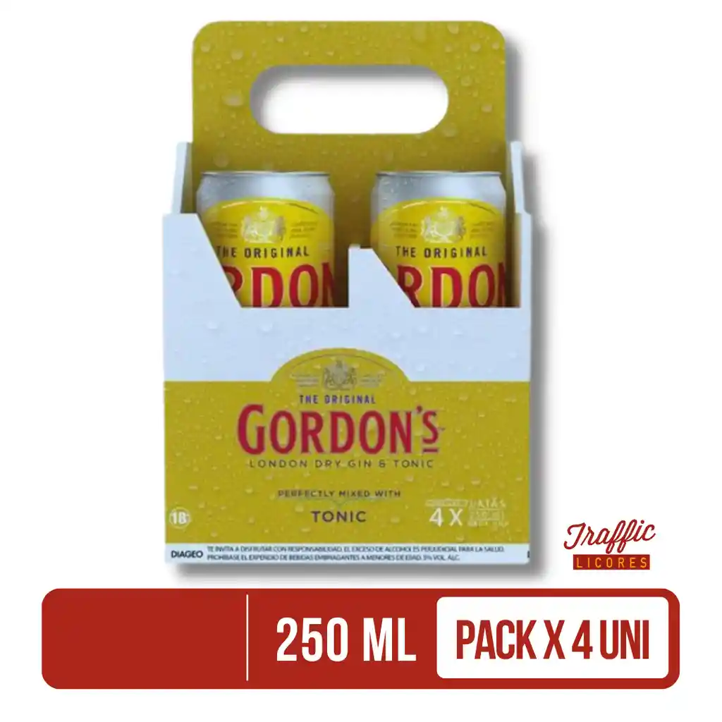 Gordon's Lata 250Ml X 4 Unidades