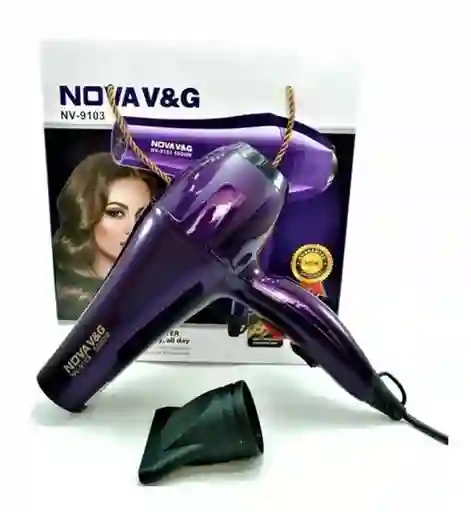 Secador De Cabello Nova Nv-9103 Violeta 110v