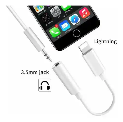 Adaptador Audifono Convertidor Plug 3.5mm Iphone 6 Al 13 Pro Max