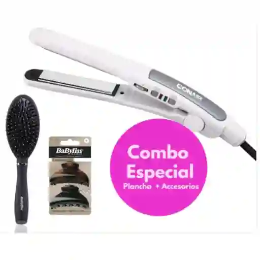 Conair Set Plancha Slim Ceramica + Accesorio