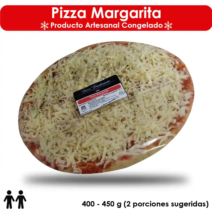 Pizza Margarita (mediana); 2 Porciones Sugeridas