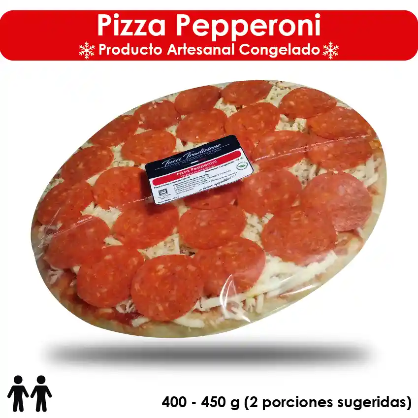 Pizza Con Pepperoni (mediana); 2 Porciones Sugeridas