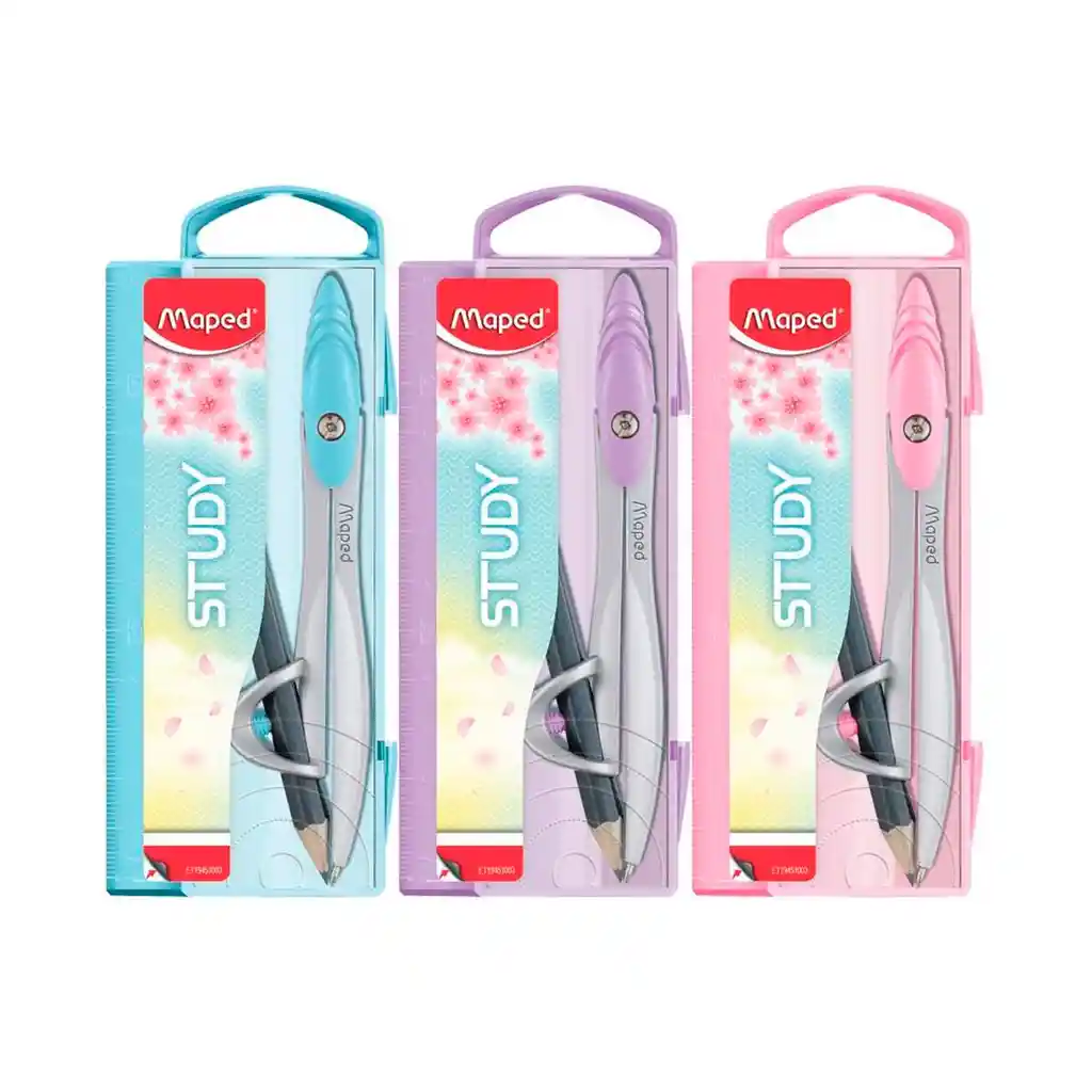 Compás Escolar Metálico Con Lápiz Maped