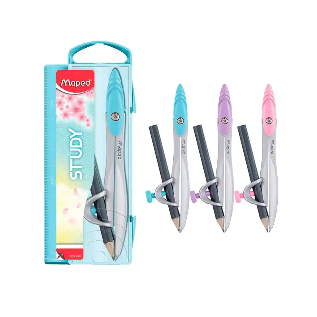 Compás Escolar Metálico Con Lápiz Maped