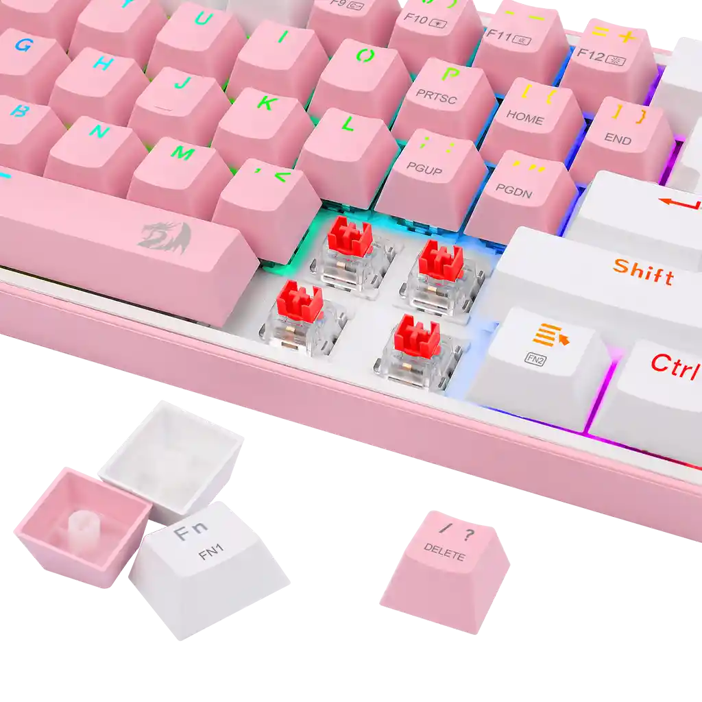 Redragon Teclado K616-Rgb Fizz Pro - Mecanicorosa-Blanco