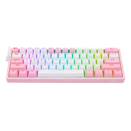 Teclado K616 Rgb Fizz Pro Mecánico Redragon Blanco-rosa