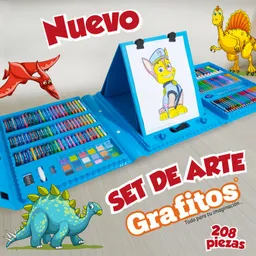 Set Arte Grafitos 208 Piezas Niño