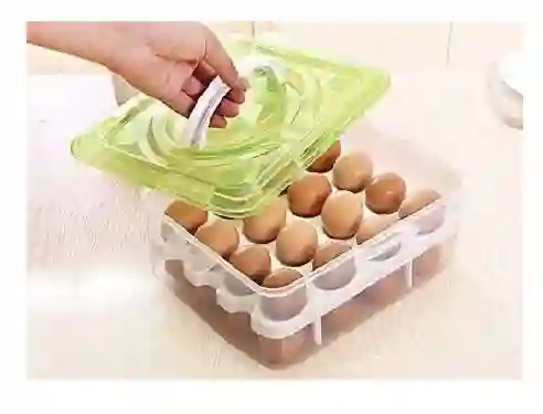 Porta Huevos Dos Niveles De Almacenamiento 32 Huevos