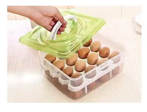 Porta Huevos Dos Niveles De Almacenamiento 32 Huevos