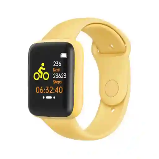 Amarillo Reloj Inteligente Smartwatch Bluetooth Sensor Pulso Cardiaco