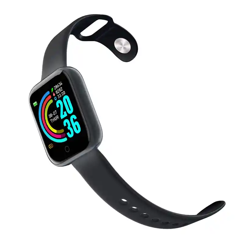 Negra Manilla Pulso Pulsera Repuesto Smartwatch Y68 D20 Nuevas