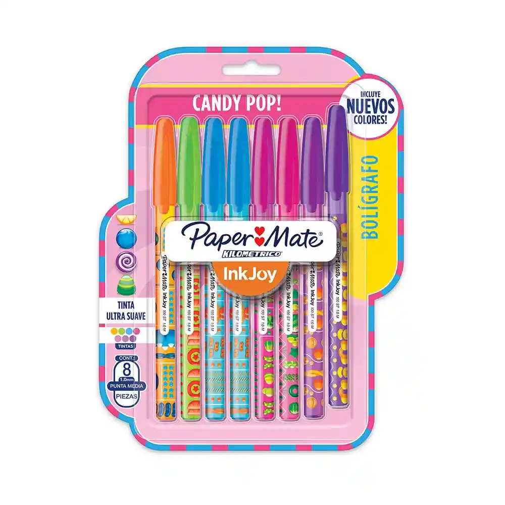 Bolígrafo Kilometrico Candy Pop X8 Tapa