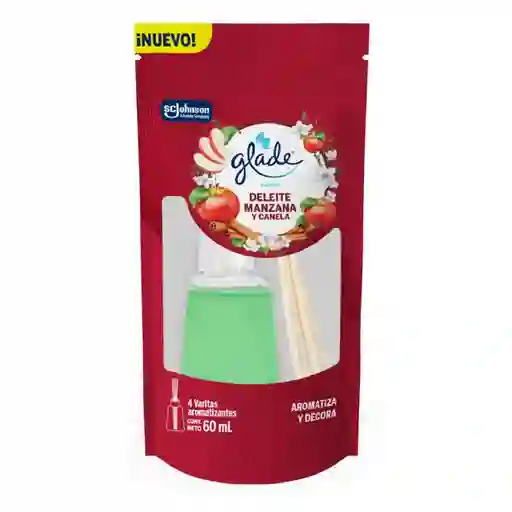 Glade Ambientador Varitas Deleite Manzana y Canela