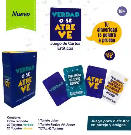 Juego De Cartas Eróticas Verdad O Se Atreve