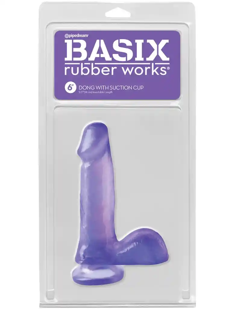 Dildo Basix Dong Con Ventosa 6" Pipedream Morado