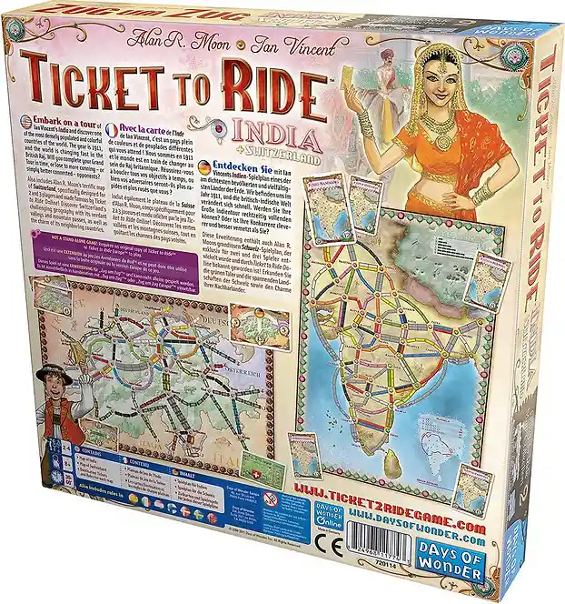 Juego De Mesa Ticket To Ride India Aventureros Tren Español