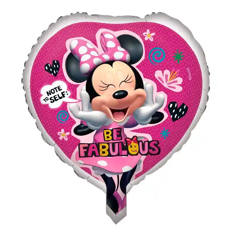 Globo Forma Corazon Minnie Disney