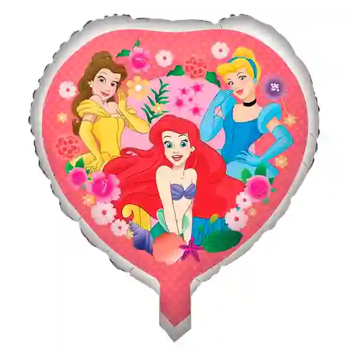 Globo Forma Corazon Princesas Disney